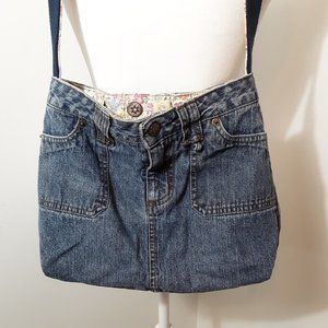 The Place Reversible Floral/Denin Bag